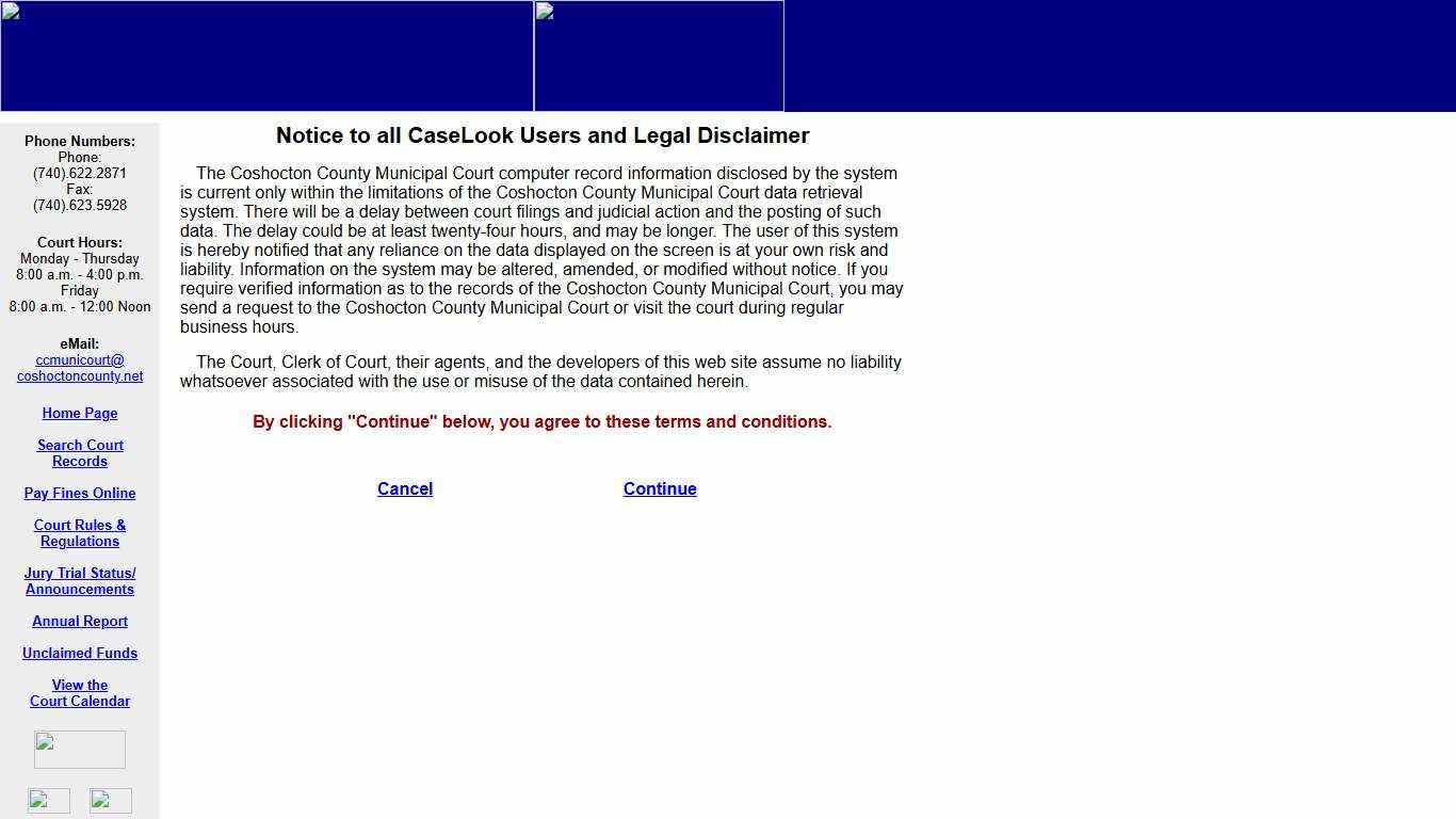 Coshocton County Municipal Court - Record Search